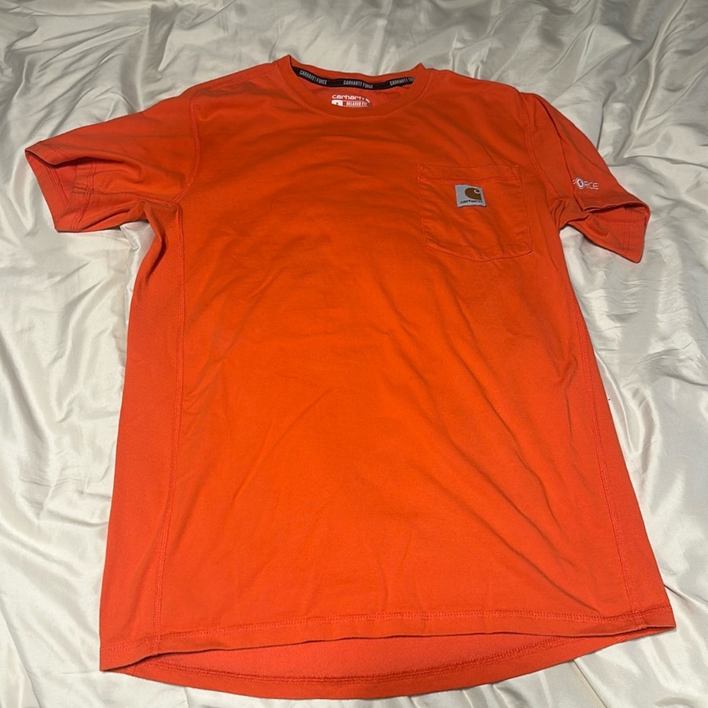 Carhartt, Relax Fit Tee, Size Small, Orange